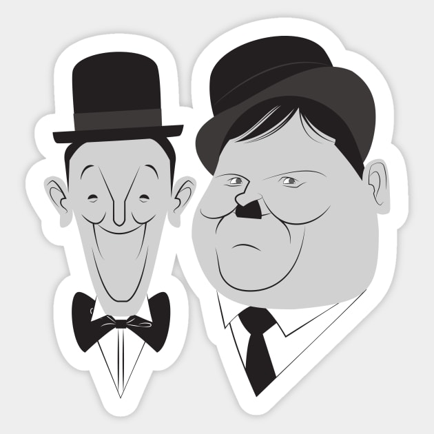 Laurel & Hardy - Comedy Masters Sticker by Leo da Fonseca